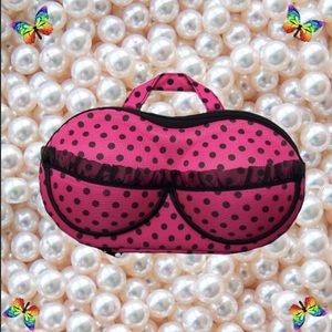 💖🖤Bustier Novelty Pink Black Cosmetic bag🖤💖